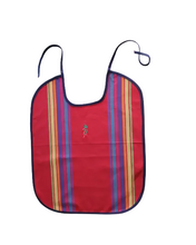 Bavoir à crustacé réutilisable grande taille broderie piments rouges