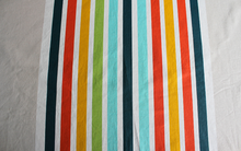 Enduction imperméable sur nappe enduite coton avec rayures multicolore modele Saint PEE