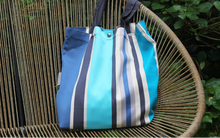 Sac en toile souple bleu, traite antitache