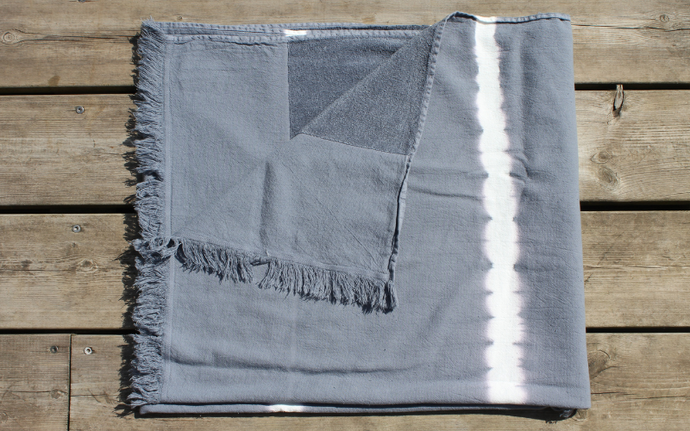 FOUTAS À FRANGES - Tie & Dye - grise