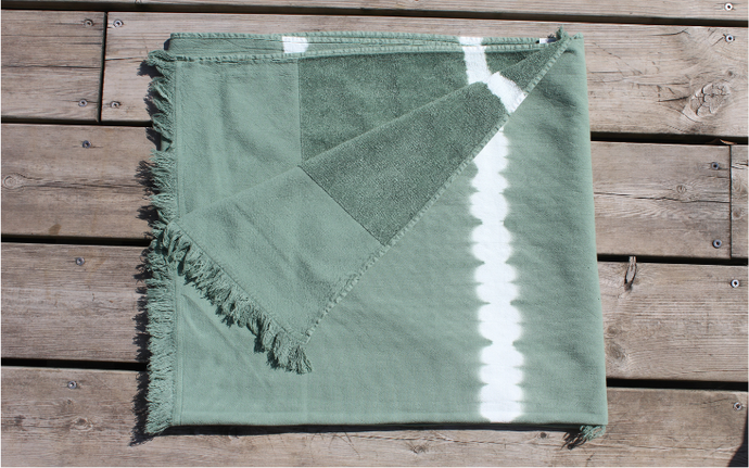 FOUTAS À FRANGES - Tie & Dye - kaki