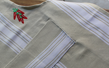 TABLIER "BEIGE" Metis - Rayures blanches