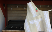 TABLIER "BEIGE" Metis - Rayures blanches
