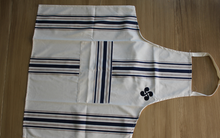 TABLIER "BLANC ET BLEU" - Croix basque