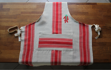 TABLIER "BEIGE" Metis - Rayures rouges