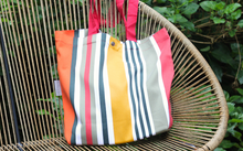 Sac en toile rayée léger et élégant