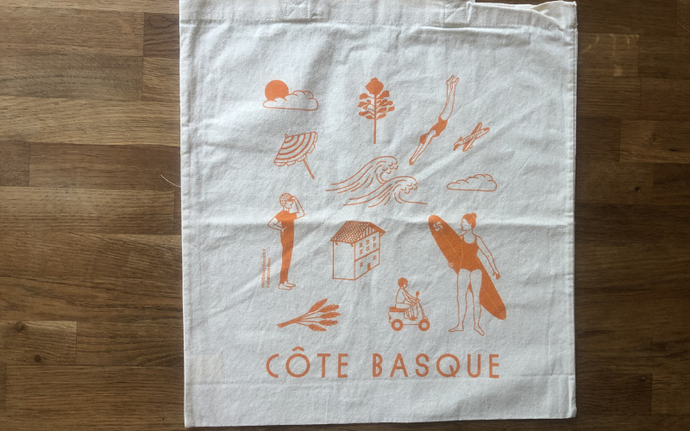 TOTE BAG - Côte Basque Jaune Orangé