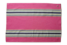 TORCHON "SORBET" - Rayures vertes et marines - Sans broderie